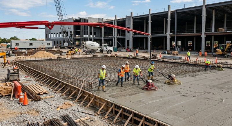 Commercial Slab Construction in Robertson County, TN